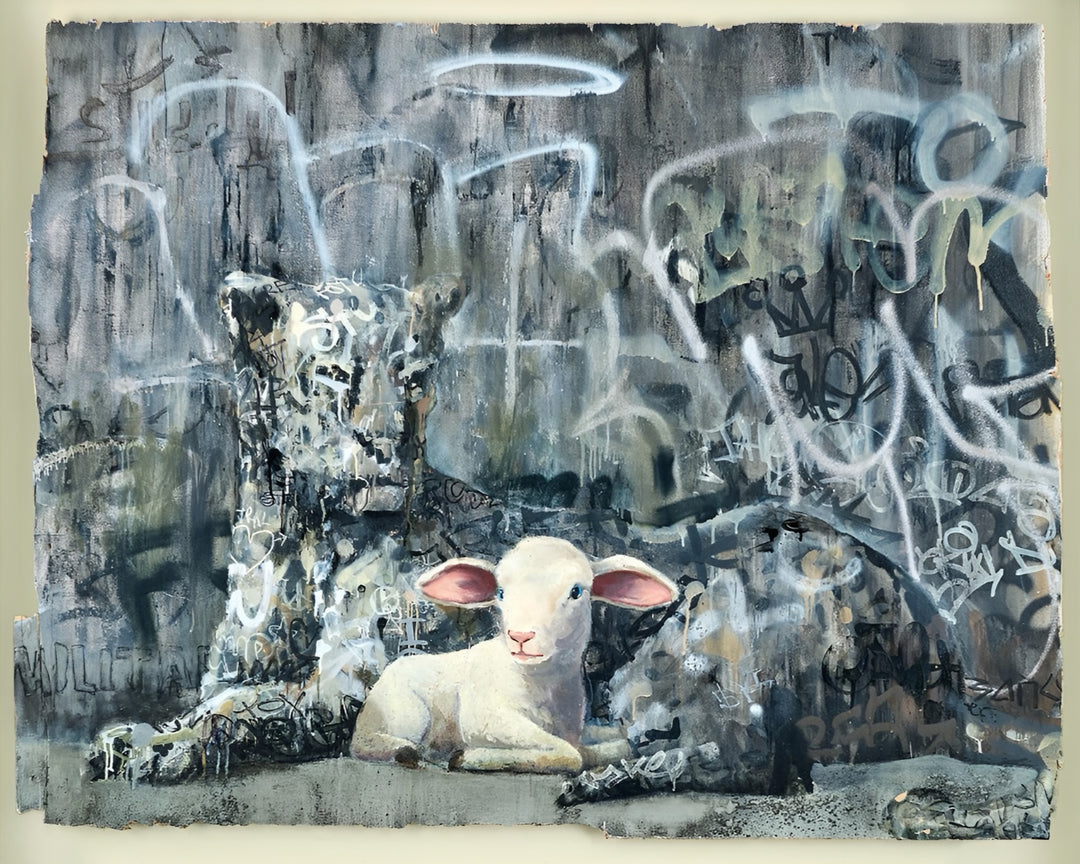 The Leopard and the Lamb - Banksy
