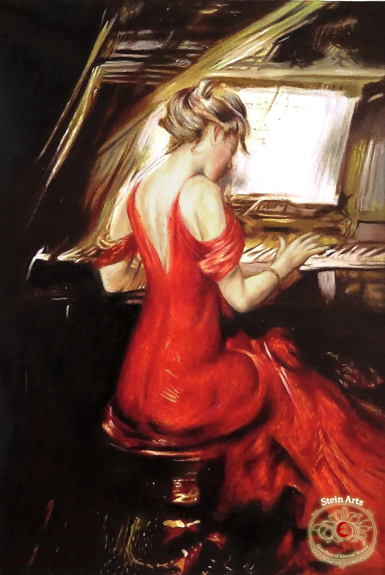 The Woman in Red, Boldini, Belle poque, hand-painted painting Stein-Arts The Woman in Red, Boldini, Belle poque, hand-painted painting Stein-Arts