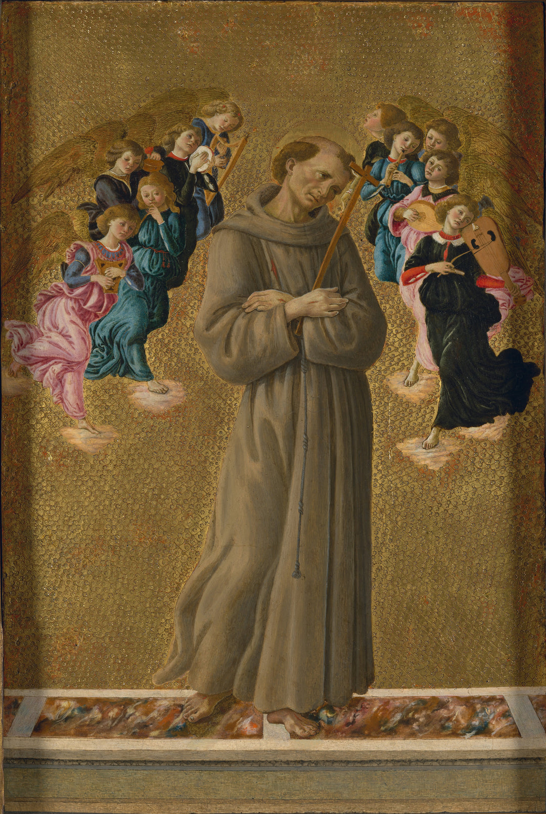 San Francisco de Asís con ángeles, Sandro Botticelli