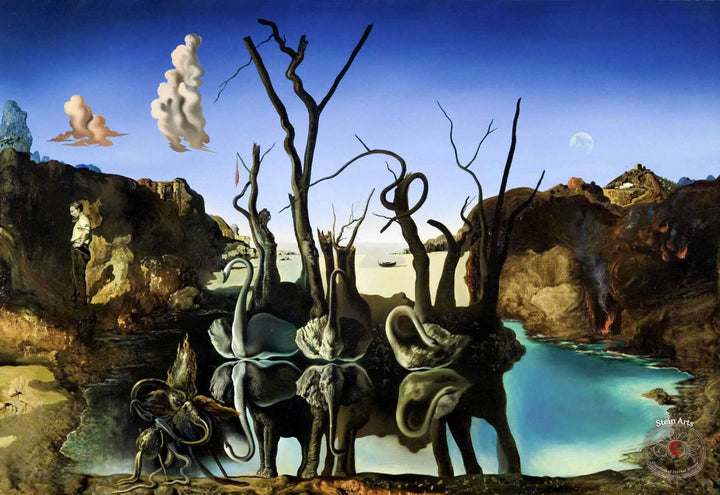 Cisnes que se reflejan como elefantes, Salvador Dalí