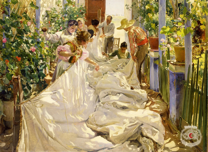 Sewing the Sail by Joaquín Sorolla