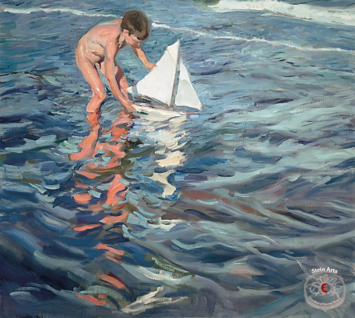 The Little Sailing Boat by Joaquín Sorolla 