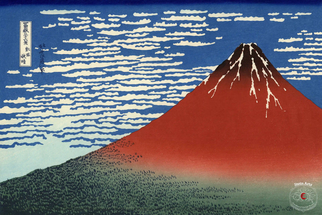Fuji rojo, Katsushika Hokusai
