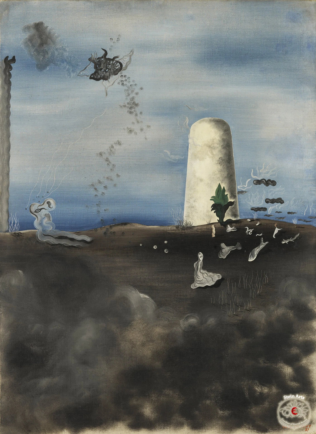 La muerte acechando a su familia, Yves Tanguy