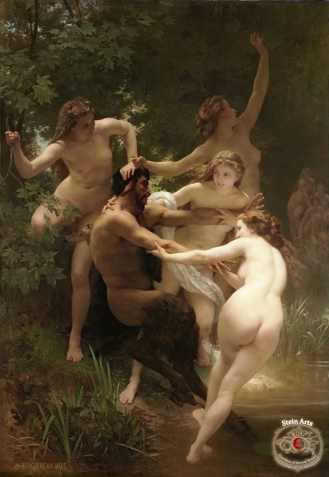 Nymphs and Satyr by Bouguereau