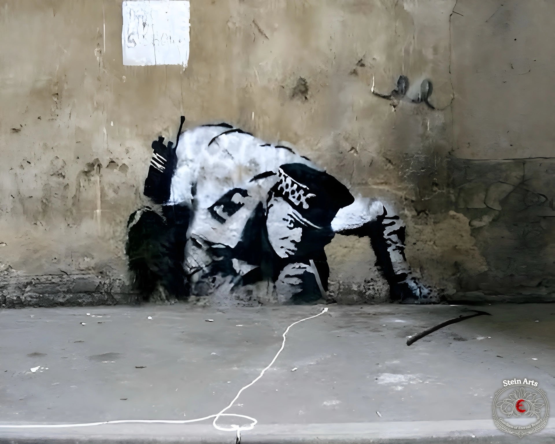 Snorting Copper, Banksy, Urban Art, oil painting – Stein-Arts