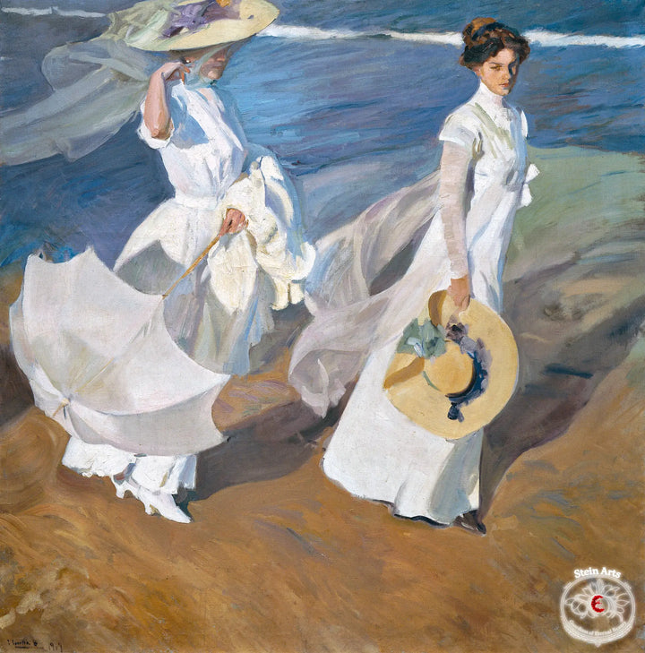 Walk on the Beach by Joaquín Sorolla 